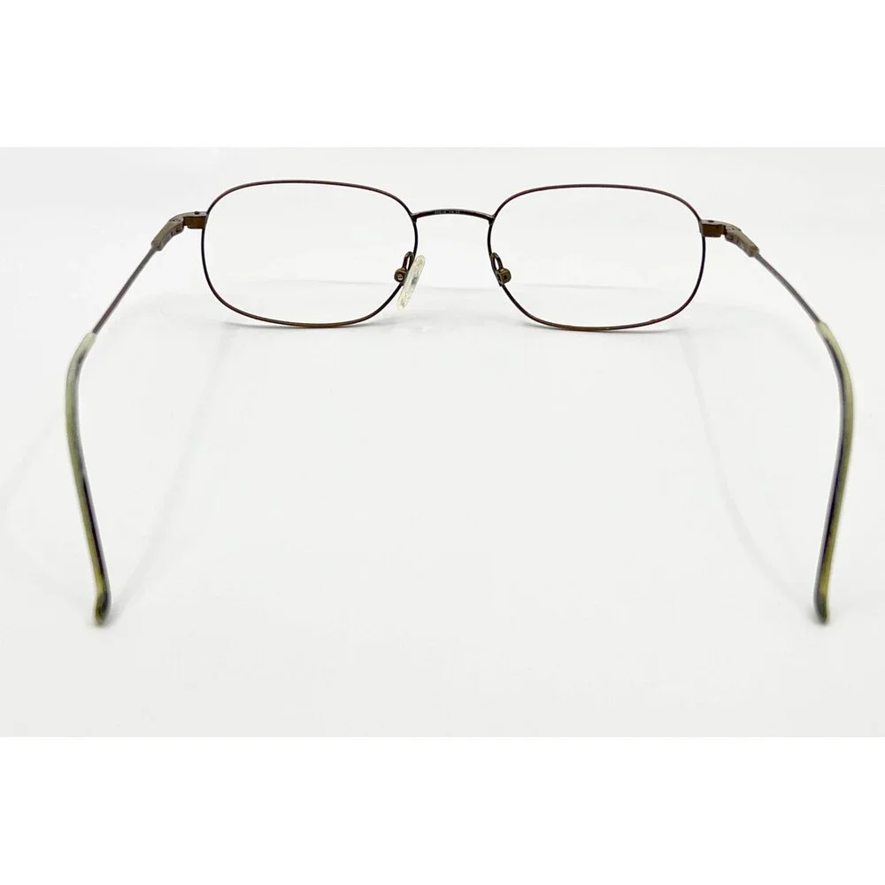 Safilo Elasta 7031 Eyeglasses Mens Brown Metal Oval Italy 47-19-140